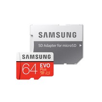 삼성전자 EVO PLUS 마이크로SD메모리카드+SD어댑터, 64GB