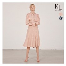 KL KL 패턴 플레어 스커트