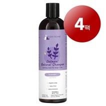 리암마켓 Kin+Kind 킨 카인드 강아지 고양이용 오트밀 천연 샴푸 라벤더향 354ml 1팩, 4팩