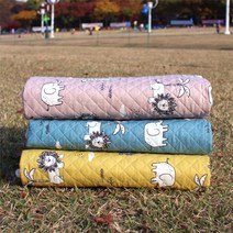 면20수 누빔지 동물숲 3컬러, 핑크