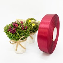 포장 리본 끈 제이제이리본 고밀도주자 20mm 25mm 76컬러 (길이 45M) 공단리본, 자주