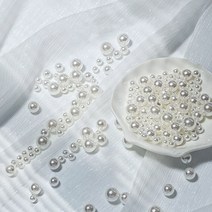 라이트앤 진주 구슬 촬영 소품, 진주목걸이 퓨어 화이트