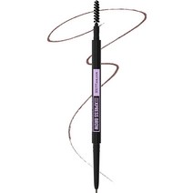 Maybelline Express Brow 울트라 슬림 아이브로우 메이크업 정밀한 팁과 스풀리가 있는 브로우 펜슬 오번 1개입 6156941136, Warm Brown
