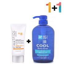 안끈적이는 선 썬 크림 쿨 샴푸 바디워시 두피 가려움, 매직마일드선크림 1개_데오워터 1개