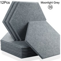 방음벽 방음 스펀지 차음제 흡음제 녹음실 벽간소음 방음공사 작업실 방음판, Large Hexagon, 35--Moonlight Grey, 0.8cm Medium Density