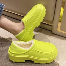 키높이털실내화 굽높은 사무실털실내화 폭신한슬리퍼