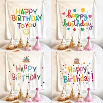 달빛마켓 홈 생일축하파티 현수막 가랜드 생일파티패너, 선택1