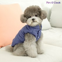 펫어클락 베이직 넥카라 강아지 패딩, 레드