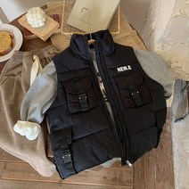 도오빠 루이패쪼 아동 패딩 조끼 경량 테크웨어 패션 겨울 아우터 따뜻한 남아 여아 키즈 주니어 어린이