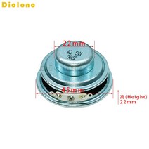 오디오스피커 스피커부품 4옴 5W 45mm 라운드 16 코어 듀얼 네오디뮴 마그네틱 방수 스피커 1.75 인치 노, 한개옵션0