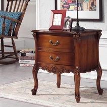 [KT알파쇼핑]수입 프렌치 엔틱가구 메라토 점보 원목 협탁수납장