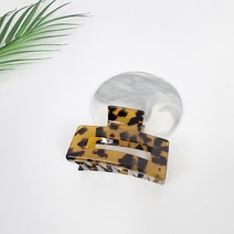 프랑스핀 호피 마블 올인원 7.5 cm 반묶음 헤어 집게핀