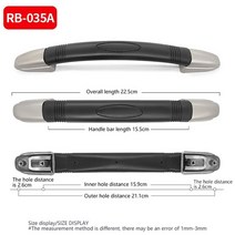 가방 수리 부품 지퍼 교체 수화물 손잡이 여행 수화물 케이스 핸들 스트랩 운반 핸들, 씨백866-35a