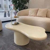 거실테이블 구름테이블 좌탁 북유럽 인테리어 응접실 사이드, 아이보리 140 x 70 x 40