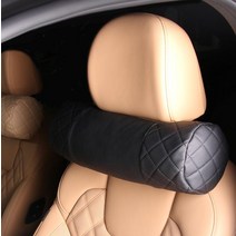 I+I 가죽 목쿠션 목받침 차량 목베개 의자 벤츠 카니발 제네시스 BMW 아우디 차량용, 브라운