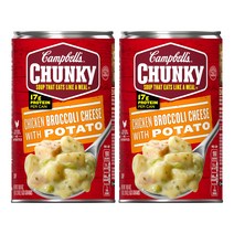 캠벨스 청키 치킨 브로콜리 치즈 포테이토 수프, 533g, 2개