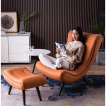 달팽이의자 책읽기좋은 무중력 수유 낮잠 독서 누울수있는 의자, 오렌지확대테크놀로지천월넛