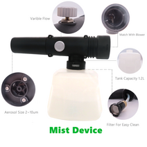 송풍기 미스트 무선 농업 꽃 분무기 cold fogger electrostatic fogging machine fog machine for dewalt 20v max dce100, 하얀