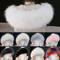 퍼코트 롱 하프 밍크 캐시미어 faux fox fur collar fashion fur trim faux raccoon fur 스카프 winter hood fur decor