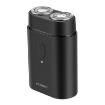 퍼니퍼플 충전식 휴대용 초미니 전기 면도기 차량용 캠핑용 여행용 가정용, econer-R1, 블랙