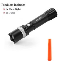 LED 신호봉 전자 호루라기 지시봉 호각 싸이렌 경광봉 Anjoet XML T6 LED 알루미늄 방수 Zoomable 손전등, 01 A_02 XML T6 LED