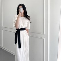 해외직구 허리 슬림 롱 원피스 하객룩 봄 여름 돌잔치룩 플레어 러블리 여신 리본 연예인 재벌룩