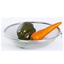 일음쇼핑^^m올케이 야채 바구니 중 채반 스테인레스 물기빼기 스텐 주방용 조리용 소쿠리 다용도일medi^^