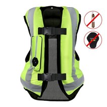 여름 반사 안전 조끼 오토바이 에어백 재킷 모토 레이싱 남성 보호 여러 가지 빛깔의, M, Green Air Bag Vest