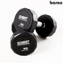 바론라이프 슈미트 6각 12각 고무 아령 덤벨 홈짐 홈트 3kg~20kg, 6각아령, 3Kg, 1개