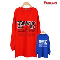 버클리클 브라운스 티셔츠 여성 긴팔 롱 여자 티 롱티 루즈핏