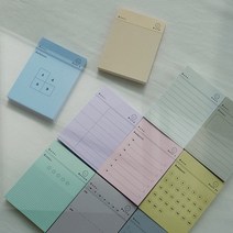 갓샵 데일리 메모패드 떡메 10type [스마일 smile 다꾸 떡메모지 단어장 모눈 공시생 떡매 떡제본 예쁜떡메], 상세설명 참조