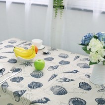 인터팝 테이블보 L123, 조개 패턴, 140 x 140 cm