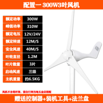 220v 12V24V 소형 풍력 발전기 세트 가정용 차량 자전거 발전 터빈 선박용 전원주택, 단일사이즈, A300W 12V24V