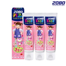 2080 키즈 치약 75g 2스텝 (캐리) 딸기향/무배, 80g, 12개