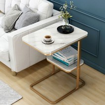 라이톰 메탈 라운드 사이드테이블, 사각화이트골드