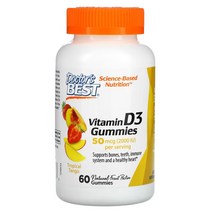 닥터베스트 비타민 D3 구미 트로피컬 탄고 25mcg (1000 IU) 60