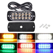 화물차차폭등 트렁크식빵등 식빵등 12 LED 스트로브 조명 비상 깜박임 신호 경고 빛 12V 24V 스트로보 스코프 자동 DRL 자동차 트럭 경찰 앰버 레드 블루, [09] Green, 09 Green