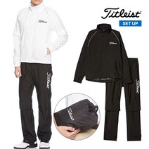 타이틀리스트 골프 우비 비옷 레인코트 레인슈트 상하세트 TSMR1592, L, 블랙
