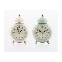 아이들침대협탁 중학생방 엔틱알람시계 20평대주방 탁상용알람시계 클래식탁상시계 탁상시계건전지, 아이보리