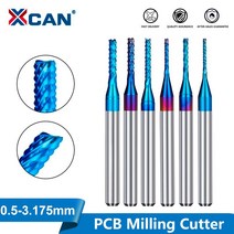 pcb 금속 절단 가공XCAN-카바이드 옥수수 엔드밀 0.5-3.175mm 생크 PCB 밀링 커터 나노 블루 코팅 CNC 커, 07 1.3mm