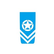 지프랭글러용품 지프랭글러jl용품 지프 랭글러 침습용 스타 패턴 후드 스티커 군대 별 비닐 데칼 JK TJ LJ, [05] 파란