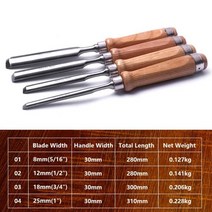 우드카빙 조각도 조각칼 목공끌 접목도 키트 4pcs 8mm 12mm 18mm 25mm 반원형 나무 조각 끌 크롬 바나듐 스틸 블레이드 목공 도구 용 나무 끌 가우징, 없음