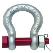 Crosby 1019472 G-2130 Carbon Bolt Type Anchor Shackle | 1/2-Inch Nominal Size | 2 Ton Working Load L, 1, Pack of 1,Crosby 1019472 G-21