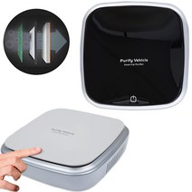 힐링타임 차량용 미니 공기청정기 업그레이드 3중 필터 초미세먼지 99% 제거, 01_본품_화이트