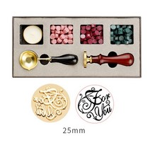 왁스 인감 우표 상자 키트 청첩장 장식 씰링 왁스 셀로스 담그는 냄비 우표 수집 앨범, 22