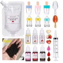 입술볼륨 립글로즈 입술문신 발색좋은립스틱 립글로스 Diy 보바 버블 티 모이스춰 라이징 재료 키트 컨테이너 튜브 향료 오일 액체 안료 01 as shown, 1세트, 립글로스베이스+보바 장식+다양한립슬로스튜브+주사기+향료오일+액체안료