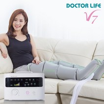 [닥터라이프] V7 공기압 다리 사지압박순환장치/의료기기/국내생산/ 본체+다리세트(화이트 핑크), V7본체+다리커프/화이트