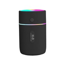 220ml 가습기 초음파 USB 에센셜 오일 디퓨저 자동차 정수기 홈 아로마 음이온 안개 메이커 LED 야간 조명, 04 Black