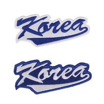 KBO KOREA 로고 열접착패치, 백색