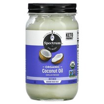 스펙트럼 네츄럴 유기농 코코넛 오일 정제 (414 ml), 1병, 414ml